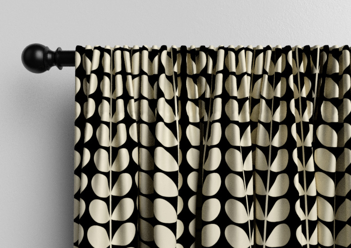 Orla Kiely Solid Stem, Black - Made to Measure Curtains - Image 9